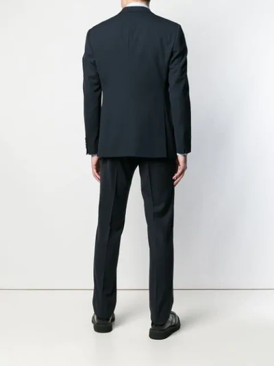 Shop Giorgio Armani Classic Vest Suit In Blue