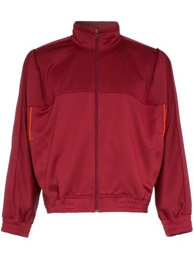 Shop Nike X Martine Rose Maroon Zip Up Track Jacket In Red