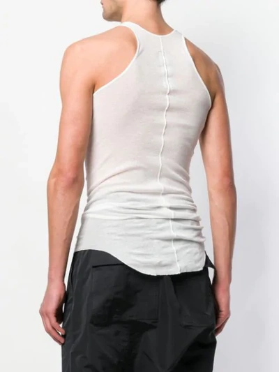 Shop Rick Owens Curved Hem Top In White