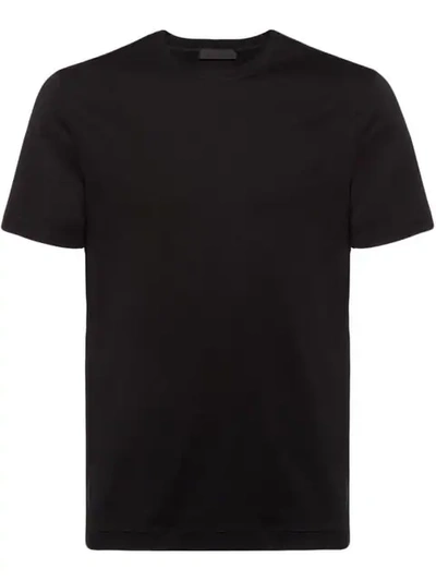 Shop Prada Round Neck T-shirt In Black
