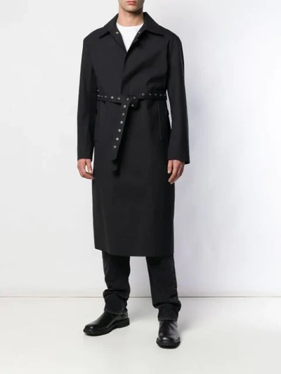 Shop Mackintosh 1017 Alyx 9sm Black Bonded Wool Formal Coat In 7r01black