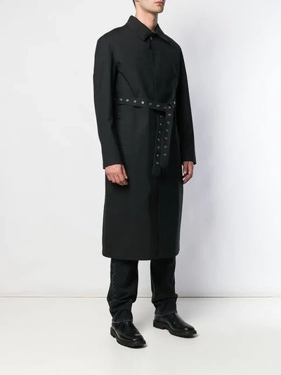 Shop Mackintosh 1017 Alyx 9sm Black Bonded Wool Formal Coat In 7r01black