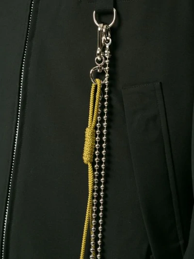Shop Song For The Mute Chain Detail Shirt Jacket - Black