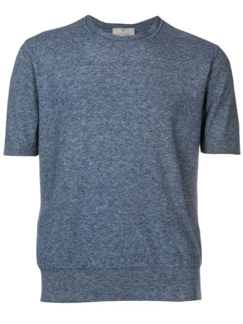 Canali Crew Neck T In Blue | ModeSens