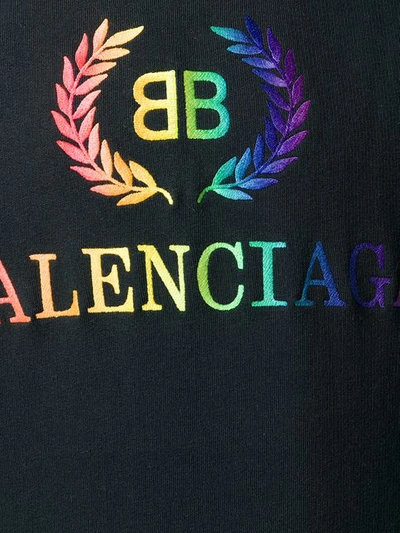 Shop Balenciaga Bb  Hoodie In Black