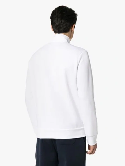 Shop Polo Ralph Lauren Neon Logo Fleece Sweatshirt In White