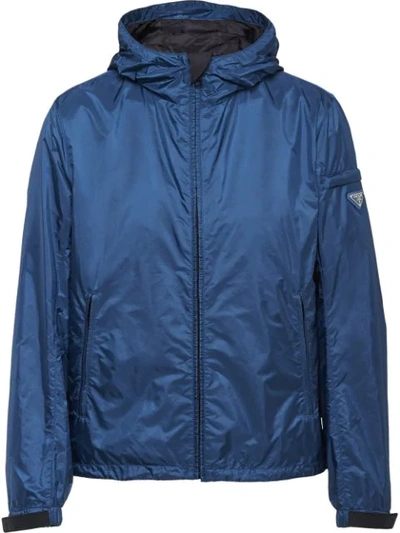 Prada Lightweight Windbreaker Jacket In Blue | ModeSens