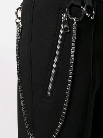 Shop Neil Barrett Chain Detail Joggers In Black