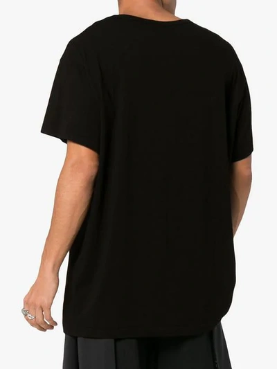 Shop Yohji Yamamoto Naked Woman Print Cotton T Shirt In Black