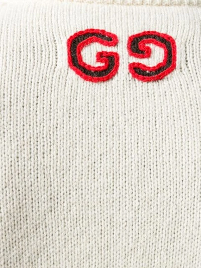 Shop Gucci Cable-knit Sweater In White