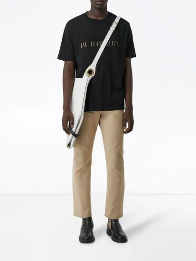 Shop Burberry Check Logo T In A1189