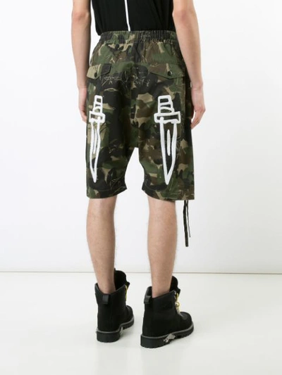 Shop Haculla Camouflage Print Bermuda Shorts In Green