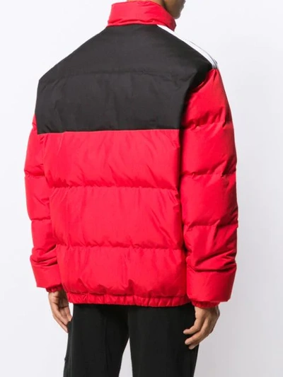 Shop Palm Angels Oversized Padded Coat In Red