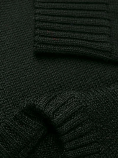 Shop Versace Heart Detail Sweater In Black