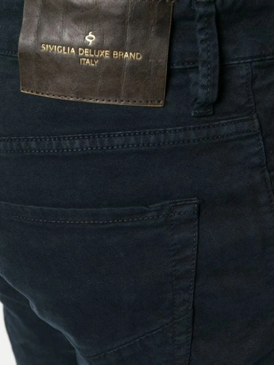 Shop Siviglia Slim Fit Trousers In Blue