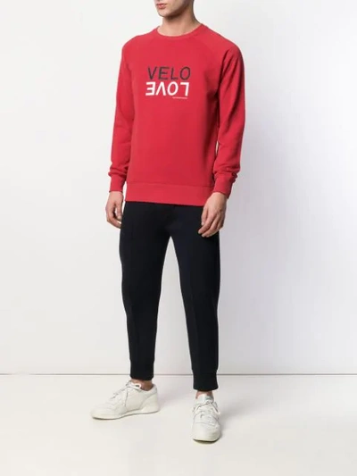 Shop Ron Dorff Velo Love Printed Sweatshirt In Red