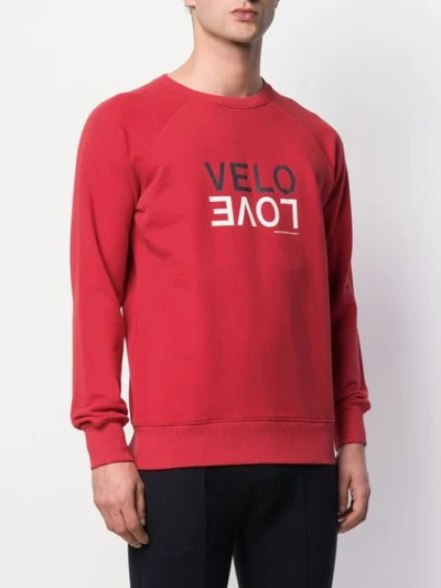 Shop Ron Dorff Velo Love Printed Sweatshirt In Red