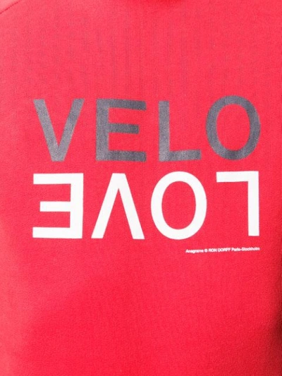 Shop Ron Dorff Velo Love Printed Sweatshirt In Red