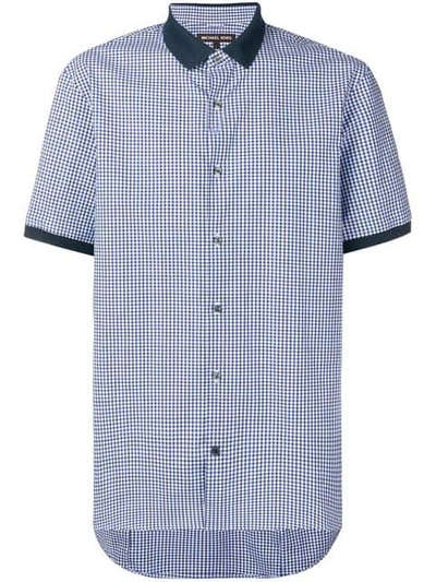 Shop Michael Michael Kors Gingham Print Shirt In Blue