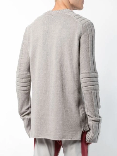 Shop Nude Zipped Sweater In Grey