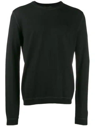Shop Prada Crew Neck Sweater - Schwarz In Black