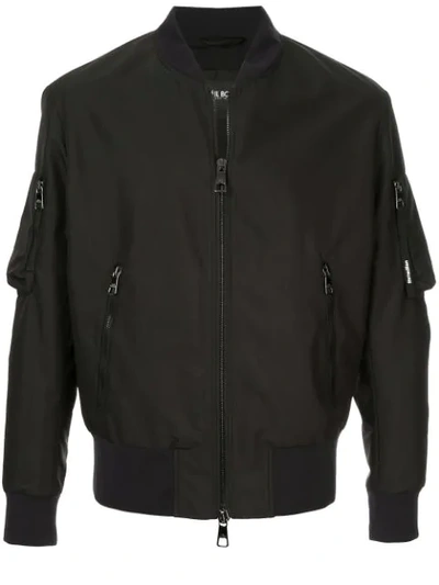 Shop Neil Barrett Bomber Jacket With Zipper In Black