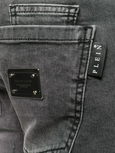 Shop Philipp Plein Gerade 'statement' Jeans In Grey