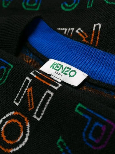 Shop Kenzo Logo Printed Sweatshirt In Black