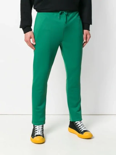 Shop Kenzo Drawstring Waist Joggers - Green