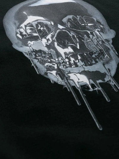 ALEXANDER MCQUEEN METALLIC SKULL T-SHIRT - 黑色