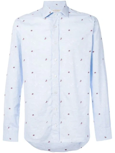 Shop Etro Butterfly And Ladybird Embroidered Shirt In 250
