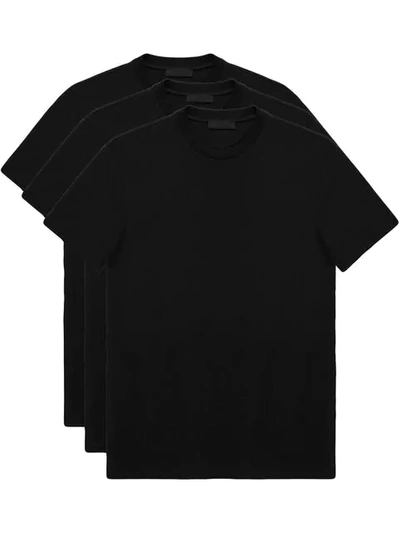 Shop Prada Classic T-shirt Set In Black