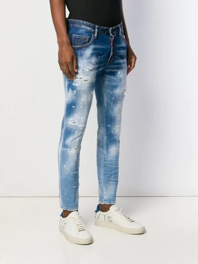 Shop Dsquared2 Skater Jeans In Blue