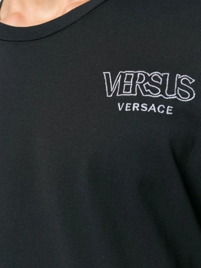 Shop Versus Chest Logo T-shirt In Black