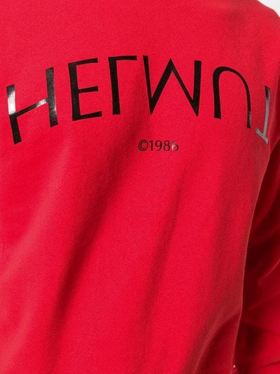 Shop Helmut Lang Logo Hack Sweatshirt In Red
