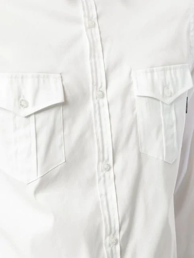 Shop Loveless Pockets Shirt In White