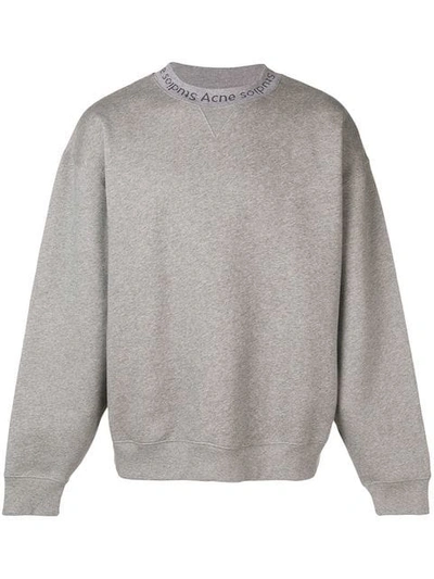 Shop Acne Studios Flogho Sweatshirt In Grey