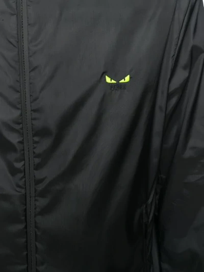 Shop Fendi Bag Bugs Zipped Jacket In Black