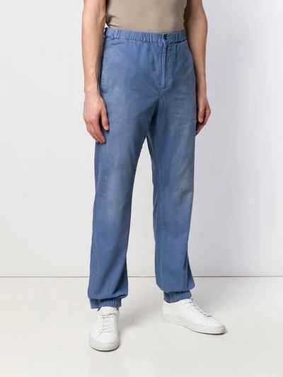 Shop John Elliott Elasticated Waist Trousers In Blue