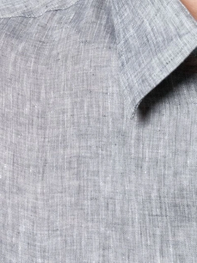 Shop Emporio Armani Plain Shirt In Grey