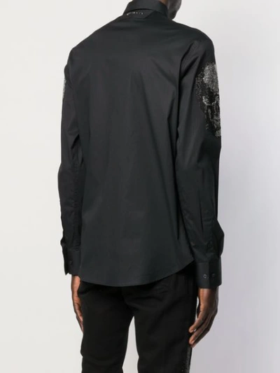 Shop Philipp Plein Platinum Skull Shirt In Black