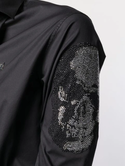 Shop Philipp Plein Platinum Skull Shirt In Black