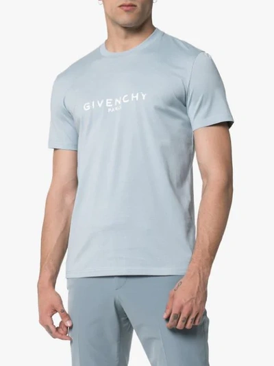 Shop Givenchy Faded Logo T In 451 Pale Blue