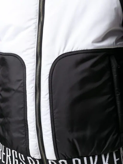 Shop Dirk Bikkembergs Panelled Fur Trim Jacket - Black