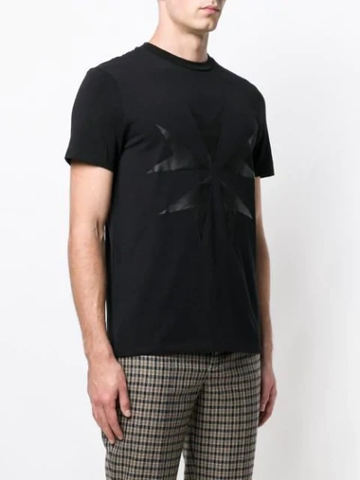 Shop Neil Barrett Military Star Print T-shirt - Black