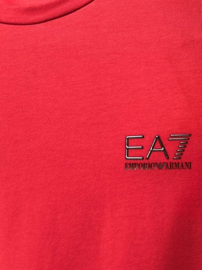 Shop Ea7 Printed Logo T-shirt In Red