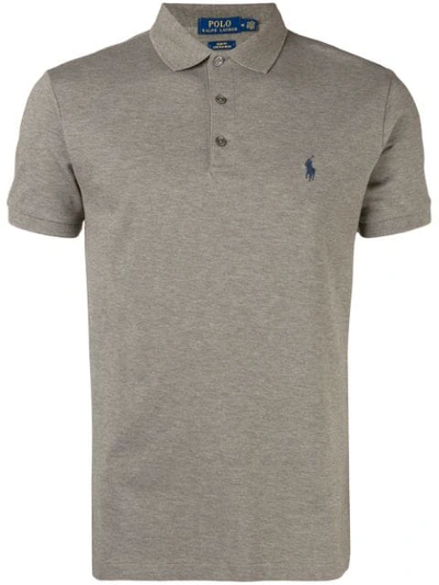 Shop Polo Ralph Lauren Classic Polo Shirt In Grey