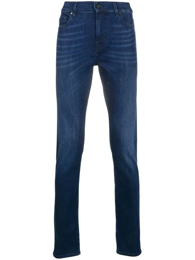 Shop 7 For All Mankind Luxe Performance Jeans In Blue