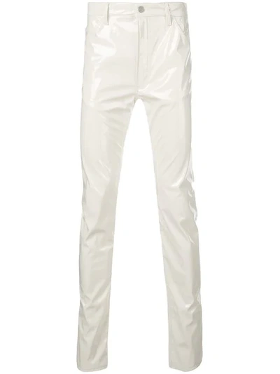 Shop Maison Margiela Slim Fit Jeans In White