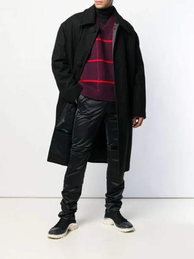 Shop Raf Simons Single Breasted Coat In Black